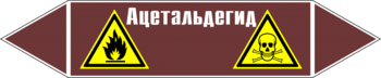 Маркировка трубопровода "ацетальдегид" (пленка, 716х148 мм) - Маркировка трубопроводов - Маркировки трубопроводов "ЖИДКОСТЬ" - Магазин охраны труда ohranatruda-shop.ru