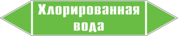 Маркировка трубопровода "хлорированная вода" (пленка, 126х26 мм) - Маркировка трубопроводов - Маркировки трубопроводов "ВОДА" - Магазин охраны труда ohranatruda-shop.ru
